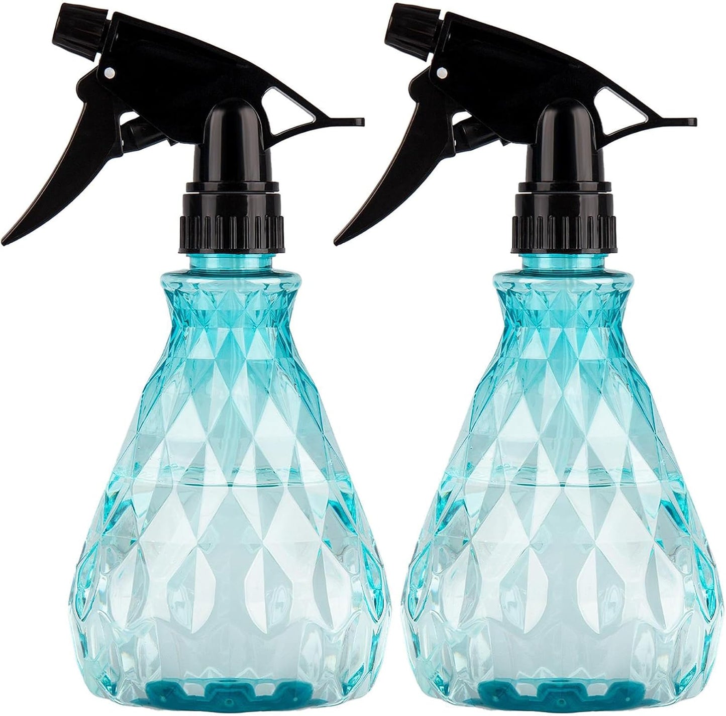 2 Pcs Spray Bottles, 500 ml/17 oz Empty Water Spray Bottles, Plastic Reusable Adjustable Mist Sprayer Squirt Bottles Containers Refillable for Cleaning Solutions, Gardening, Plants (Blue)