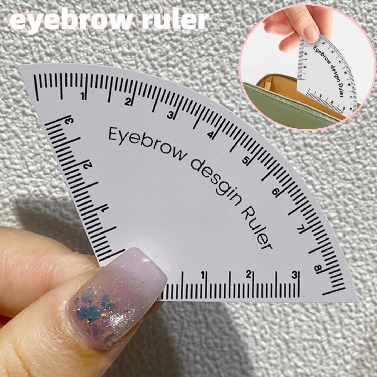 4Pcs Eyebrow Mapping Ruler, Brow Shaping Tool with Guide Stencils - Precise Measuring for Symmetrical Eyebrows, Easy to Use, Travel-Friendly & Hypoallergenic