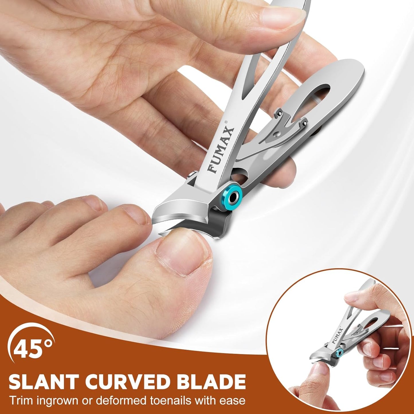 Toenail Clippers for Men Thick Toenails, Large Mens Toe Nail Clippers for Thick Nails for Seniors with Wide Opening, Heavy Duty Slanted Nail Clippers Fingernail Clipper with Long Handle Gifts for Men