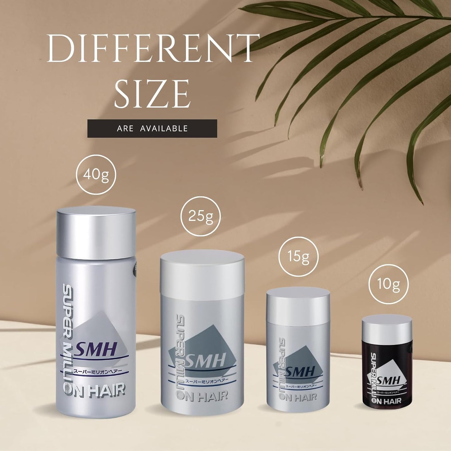 SMH Hair Fibers MADE IN JAPAN – Instantly Conceals Thinning Hair –Long-Lasting – Sweat, Water & Wind Resistant – Hair Loss Solutions For Men & Women (Light Brown, 15g)