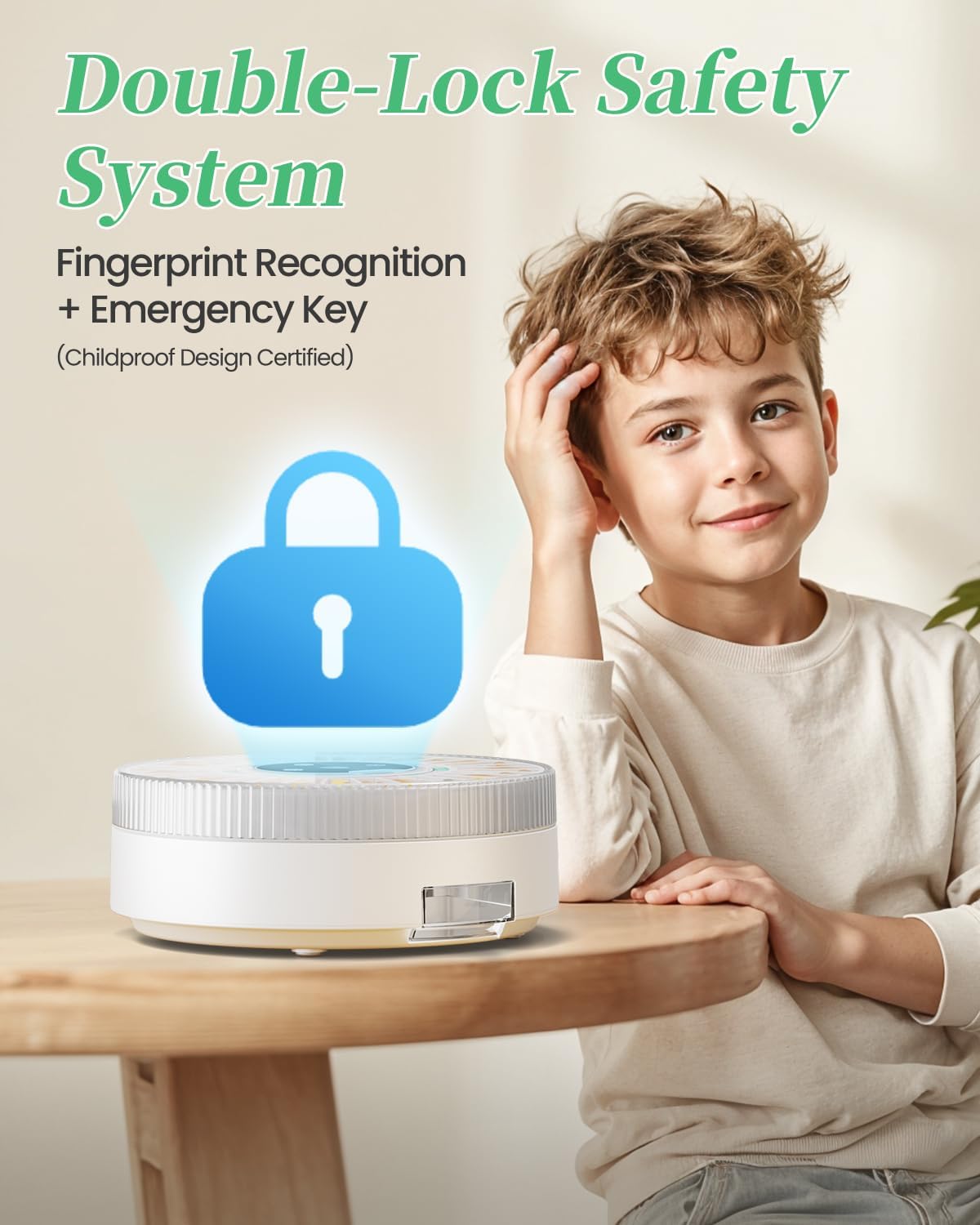 Colorwing® 2025 Smart Pill Dispenser for Seniors - 31-Slot Automatic Medication Organizer with Bluetooth Alarms, Fingerprint & Mechanical Dual Lock, Daily Timed Dispenser (Elderly-Friendly Design)