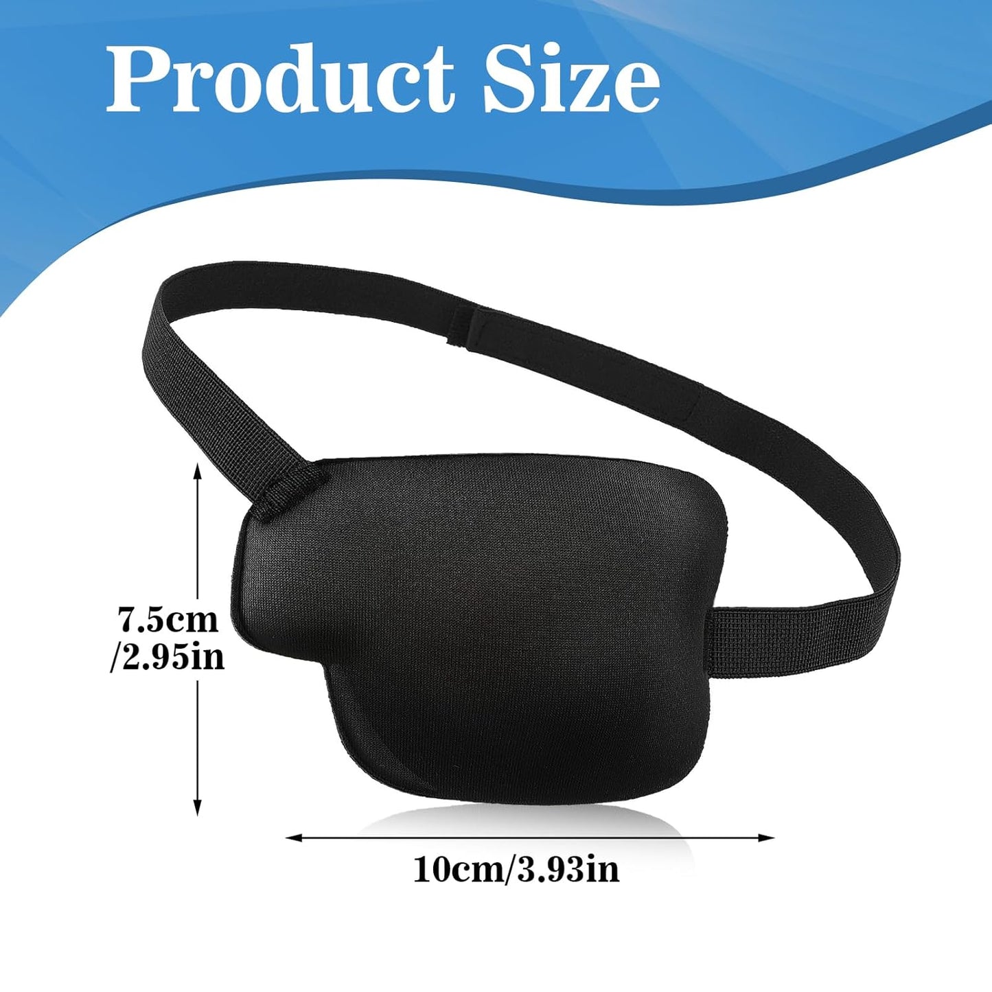 2PCS Medical One-Eyed Patches for Adults Teenager Eye Shield After Cataract Surgery Lazy Glasses Black Medical Eye Mask Lazy Glasses for Lazy Eye After Surgery Eye(Left Eye)