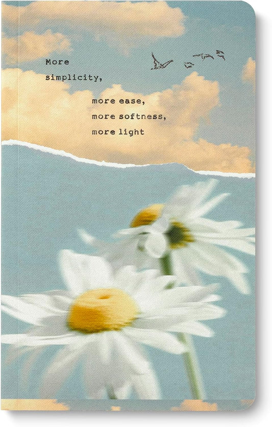 Compendium Softcover Journal – More Simplicity, More Ease, More Softness, More Light – A Write Now Journal with 128 Lined Pages, 5" W x 8" H