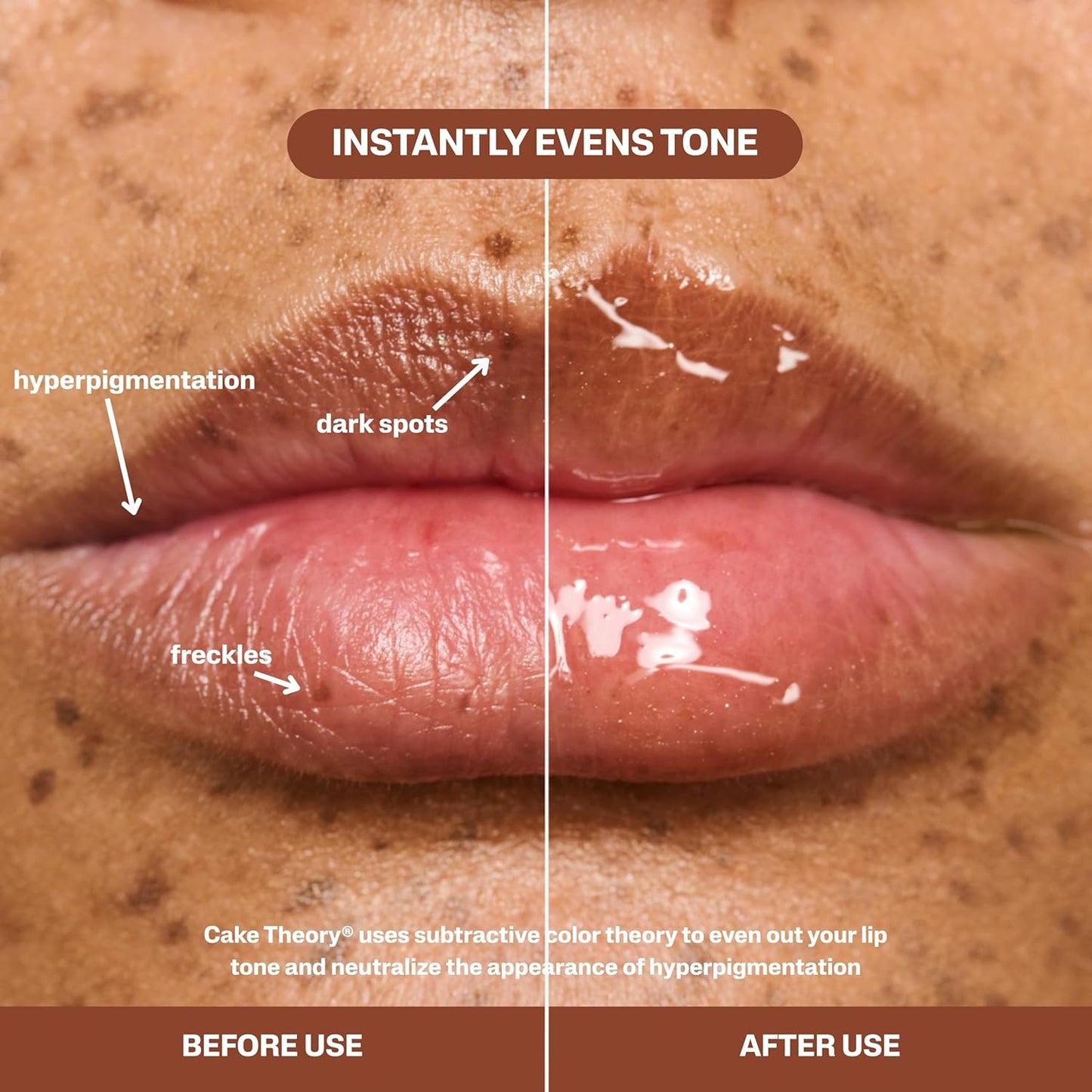 Cake Theory: Lip Tone Equalizing Oil | For Enhanced Lip Color | Hydrating and High-Shine Blurring Lip Oil with Yellow Tint | Clean, Vegan, and Moisturizing Formula – 0.23 oz, Melted Butter