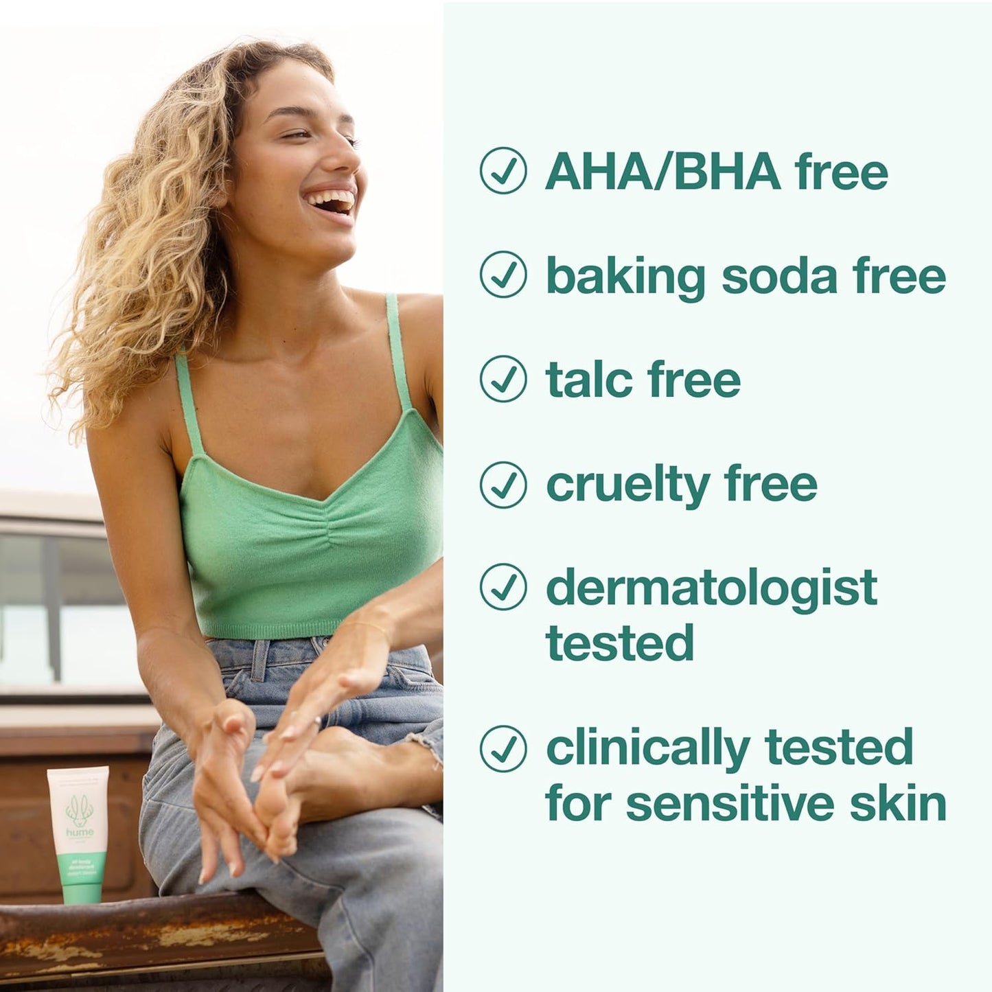 Hume Supernatural Invisible Whole Body Deodorant Balm - Full Body Protection - Aluminum Free, No Baking Soda - Anti-Chafing Odor Control - Clinically Tested on Sensitive Skin (Desert Bloom, 1-Pack)