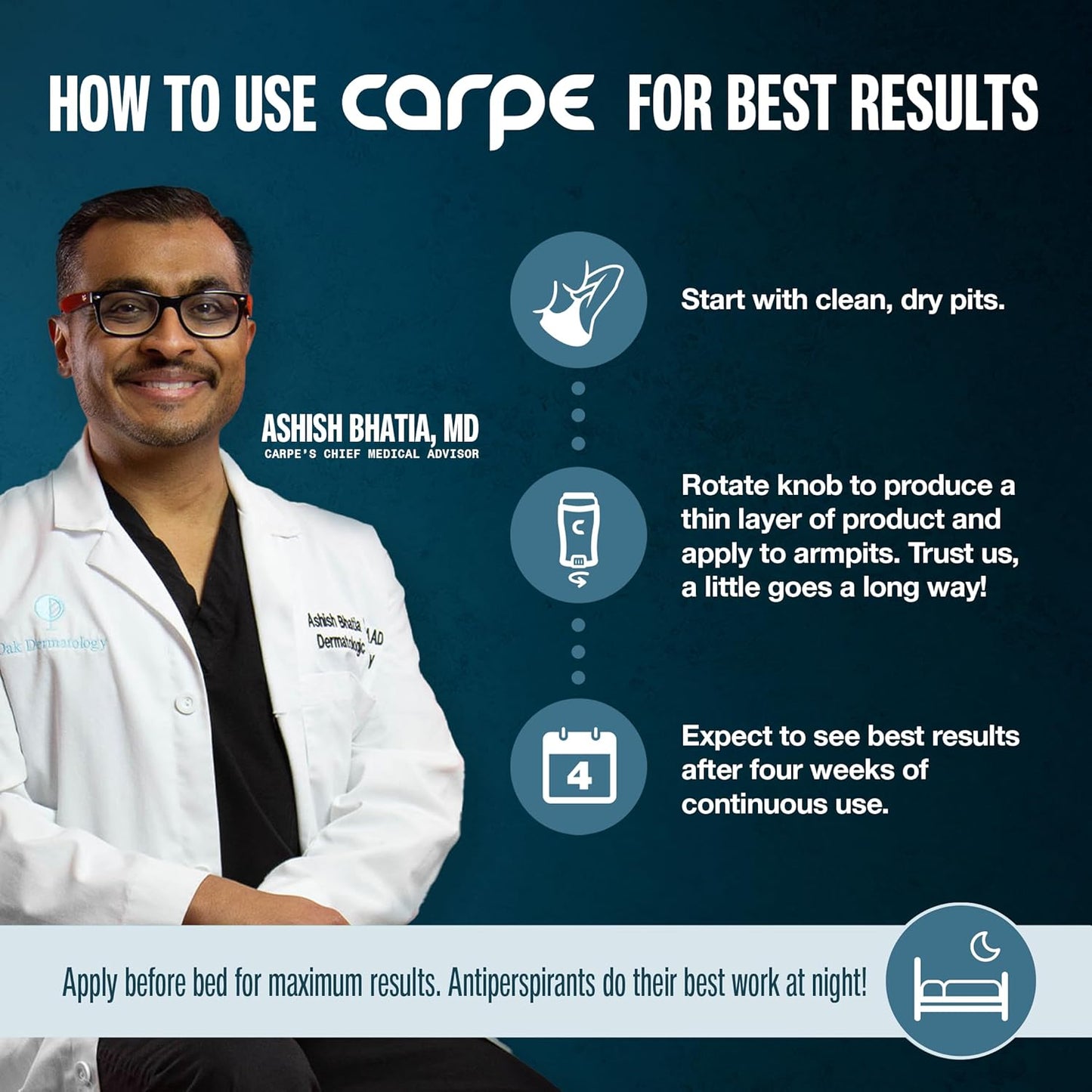 Carpe Underarm Antiperspirant and Deodorant, Clinical strength with Mountain Breeze scent, Combat excessive sweating Stay fresh and dry, Great for hyperhidrosis (Pack of 3)