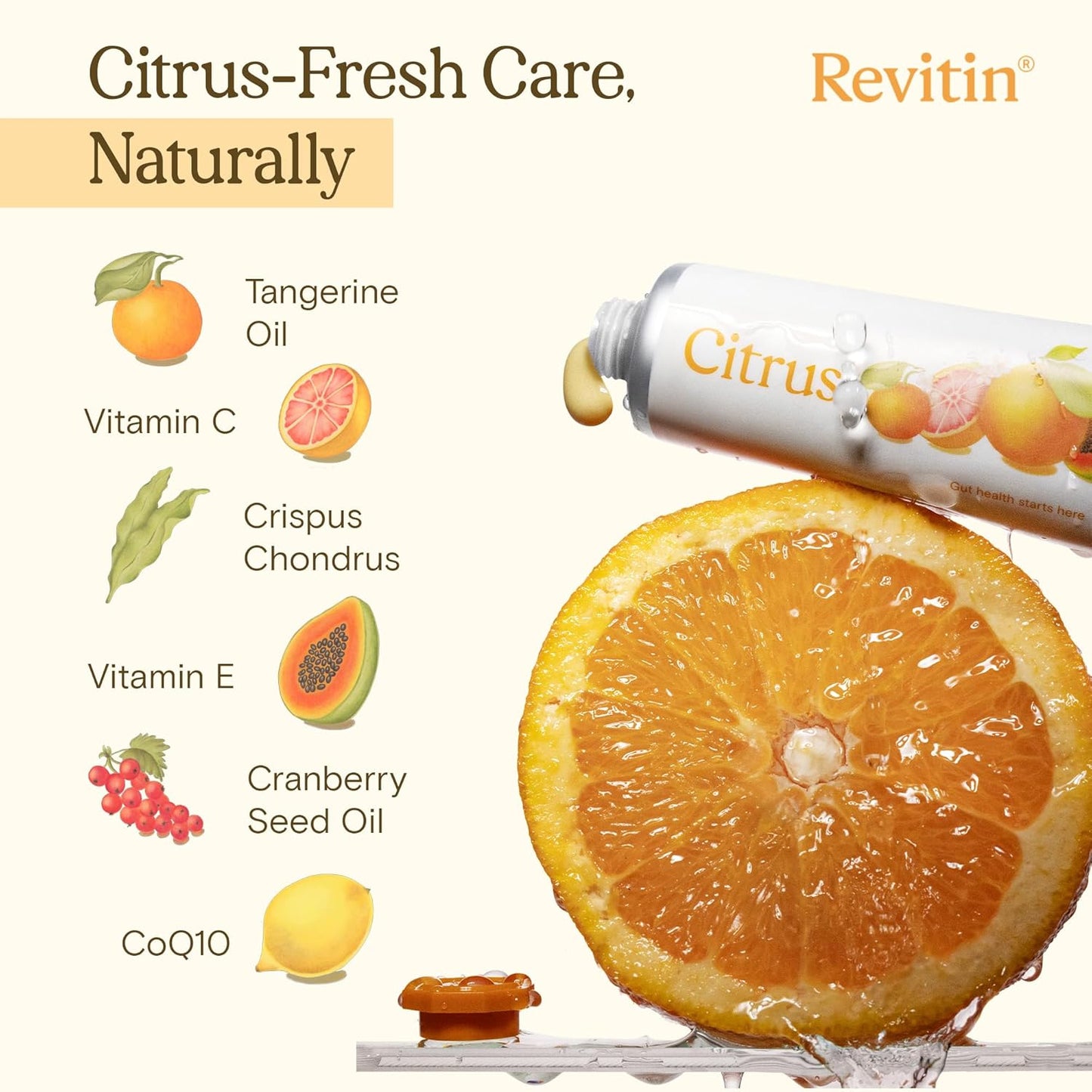 Revitin Toothpaste | Fluoride-Free Prebiotic Citrus Tooth Gel | No SLS, Gluten Free, Dye Free, GMO Free, No Sweeteners | Non-Toxic, Kid Approved, Pack of 5