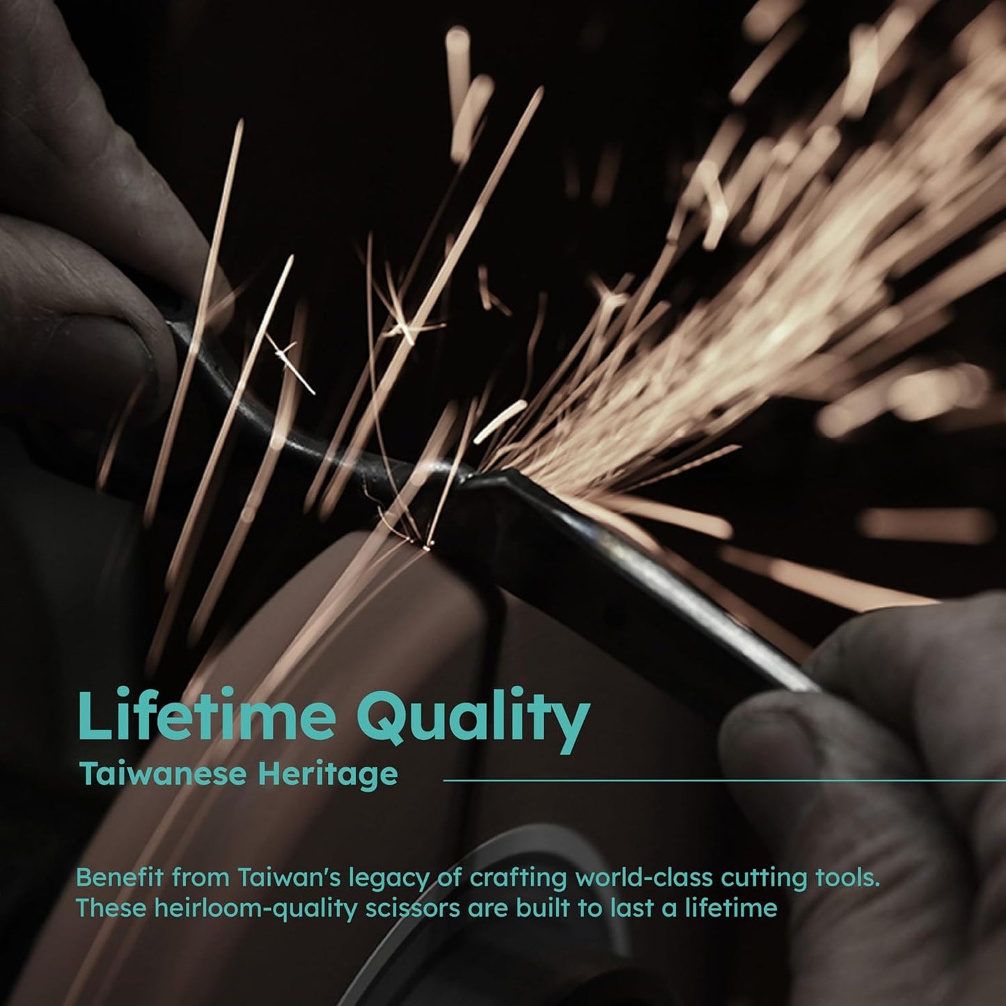 K9 6.5" Large Professional Hair Scissors – Barber Shears Made with Premium VG10 Steel, Lightweight, Razor-Sharp, Handcrafted with Ergonomic Handle and Convex Blade for Comfort, Also Great for Home Use