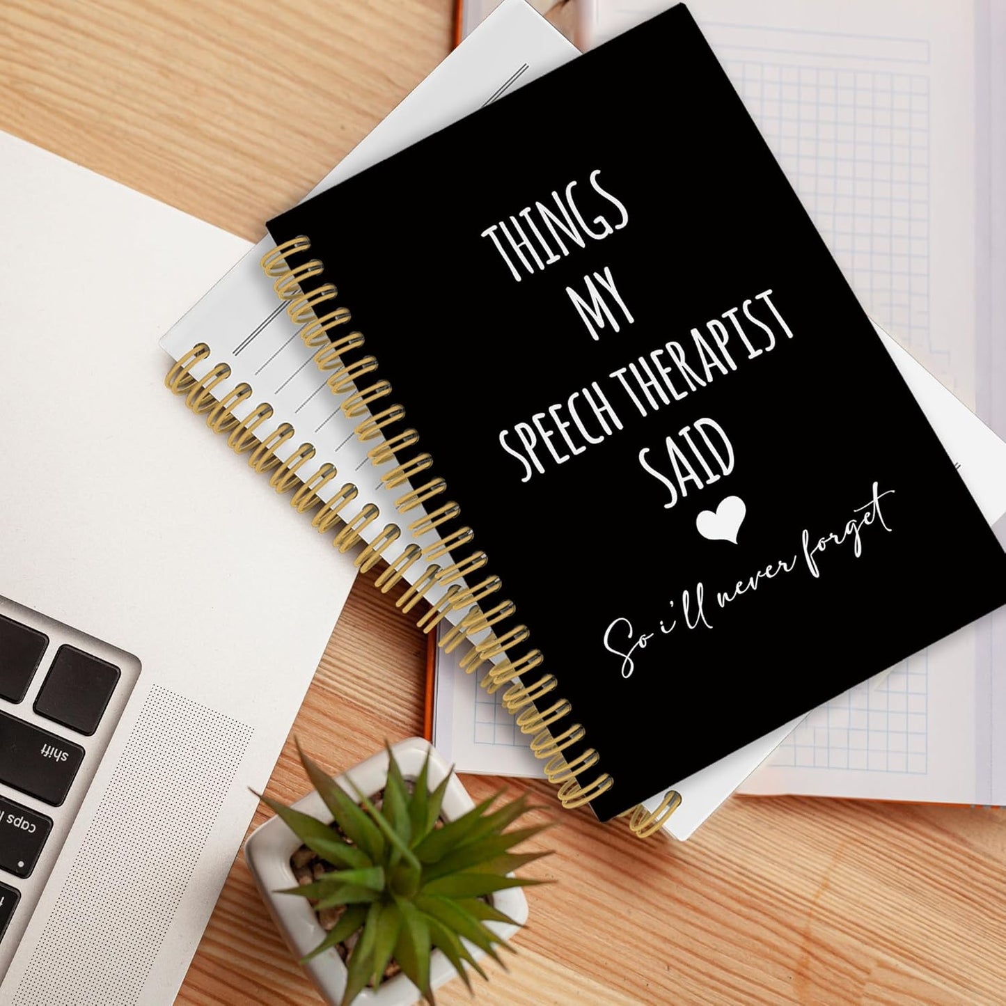 CUANFDDSF Speech Therapy Gifts Notebook, Mental Health Therapy Journal Notebooks for Women, SLP Speech Language Pathologist Gifts,Writing Pads， Mental Health Hardcover Spiral Notebook 5.5x8.3 Inch