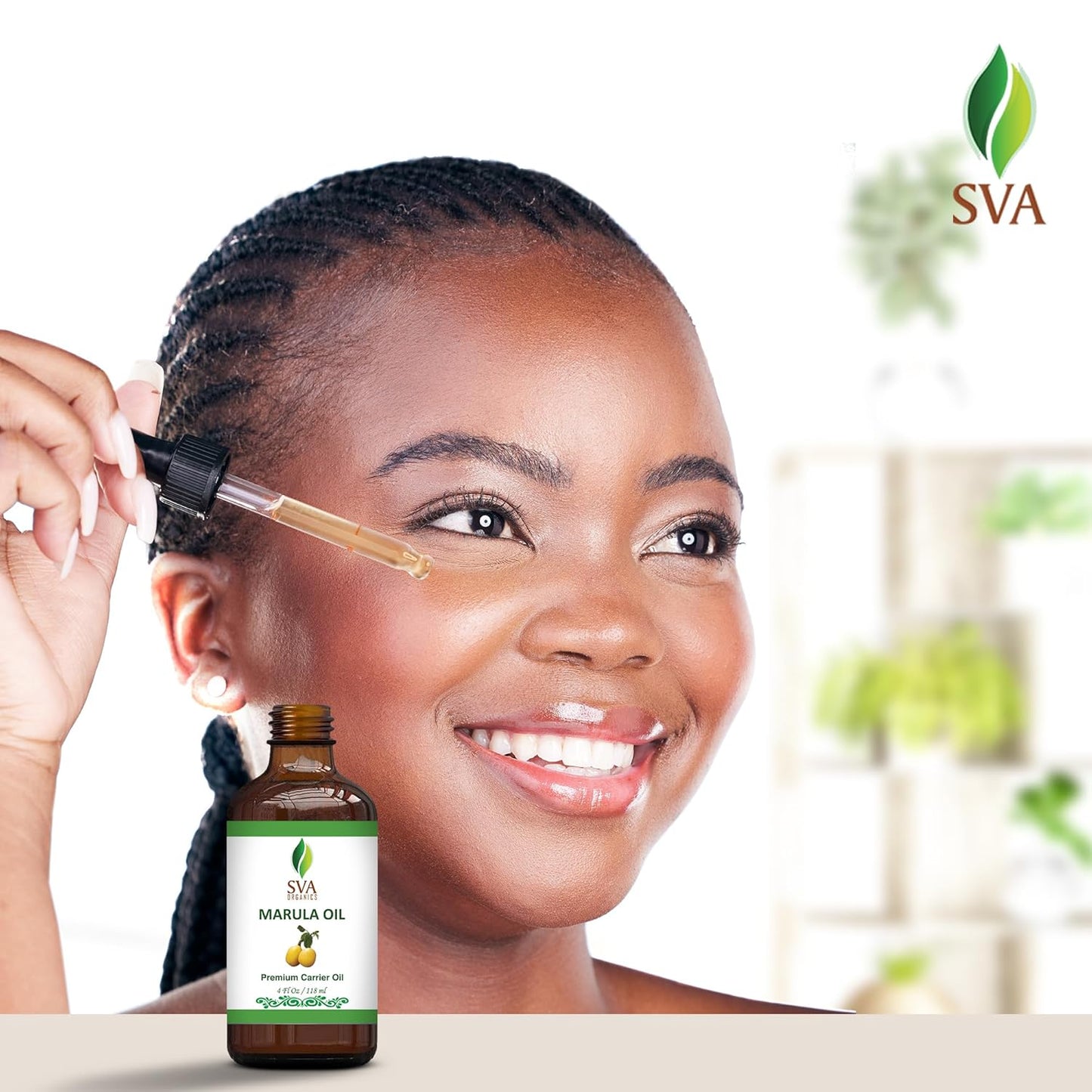 SVA Organic Marula Seed Oil - 4 Fl Oz - 100% Natural Cold Pressed Virgin Marula Oil Organic - for Face, Skin Care, Hair Care, Scalp Massage & Body Massage – Unrefined Carrier Oil with Dropper