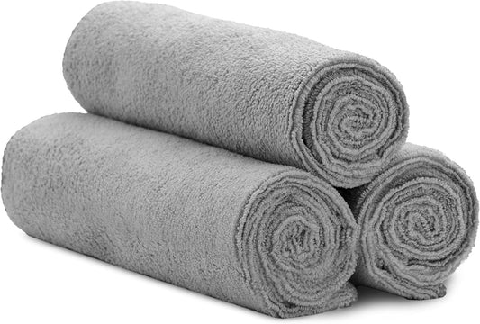S&T INC. Microfiber Gym Towels, Yoga Towel for Home and Gym Bag, 16 Inch x 27 Inch, 3 Pack