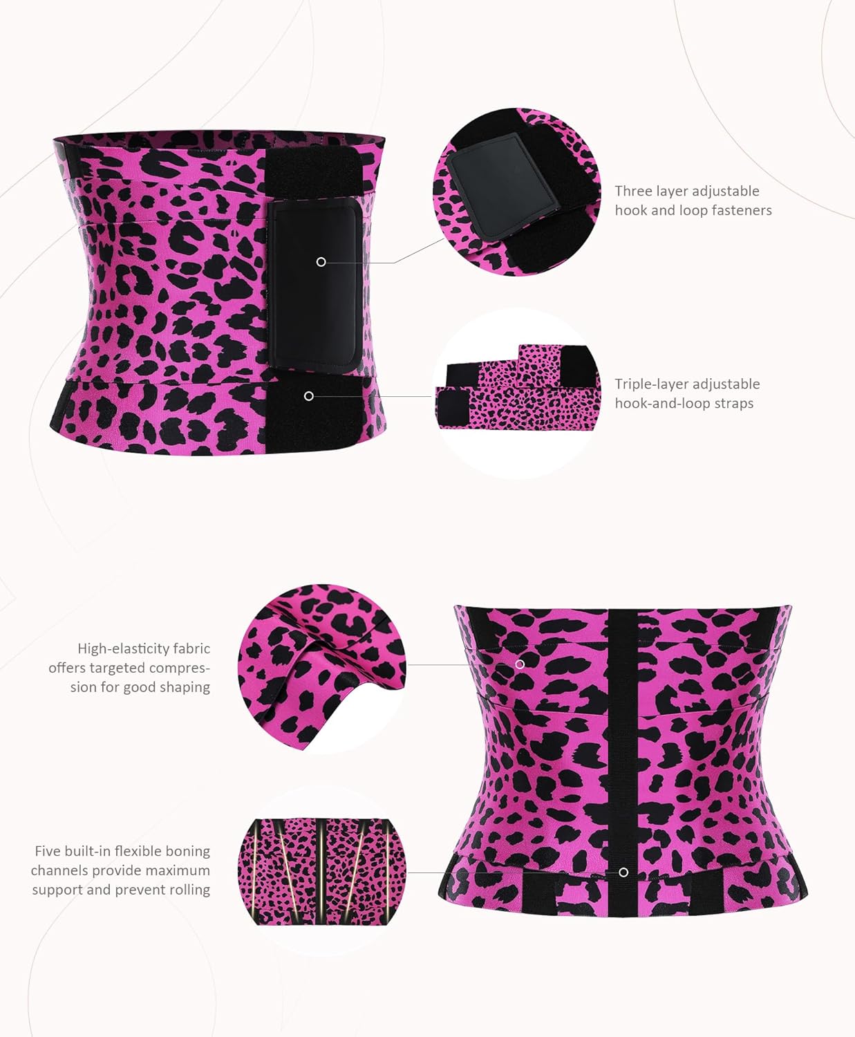 FeelinGirl Waist Trainer Long Torso Waist Cincher Trimmer Ab Belt Tummy Control Body Shaper Triple Wrap Women and Men