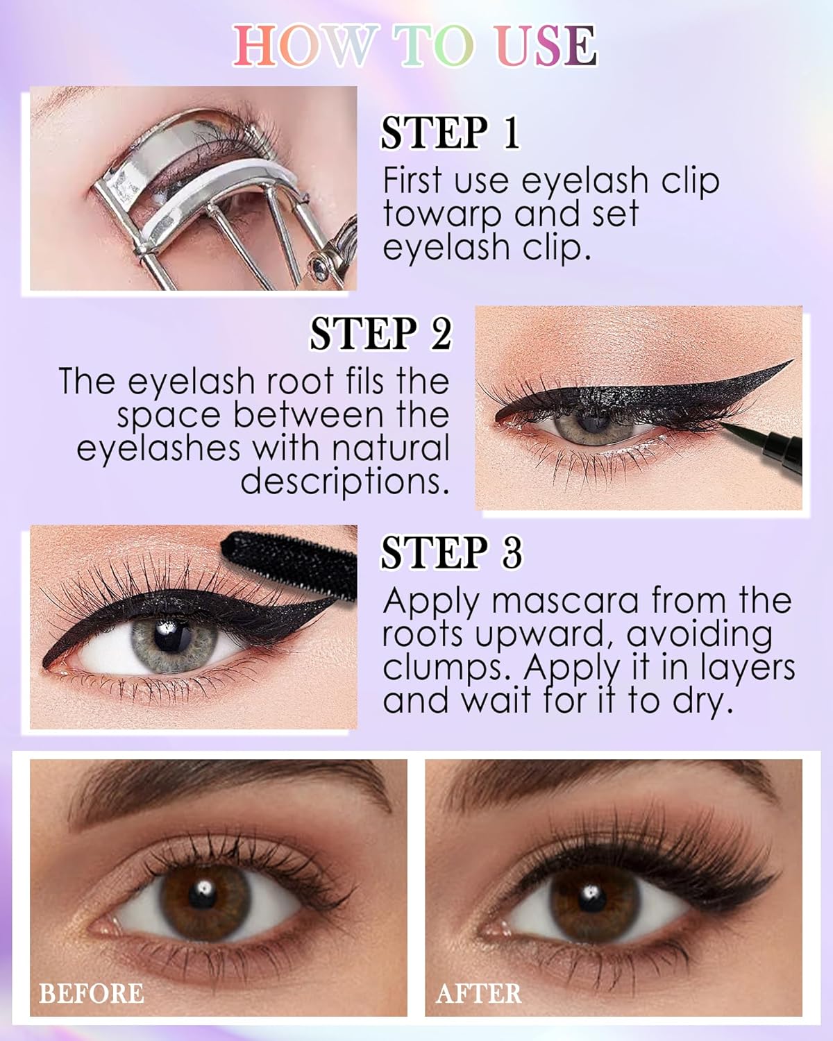 Green Mascara Liquid Eyeliner Set, Update Longlasting Waterproof Color Eye Liner Pen, 5D Silk Fiber Colored Mascara Volume and Length, Halloween Party Stage Use Eye Makeup Gift Kit for Women Girl-06