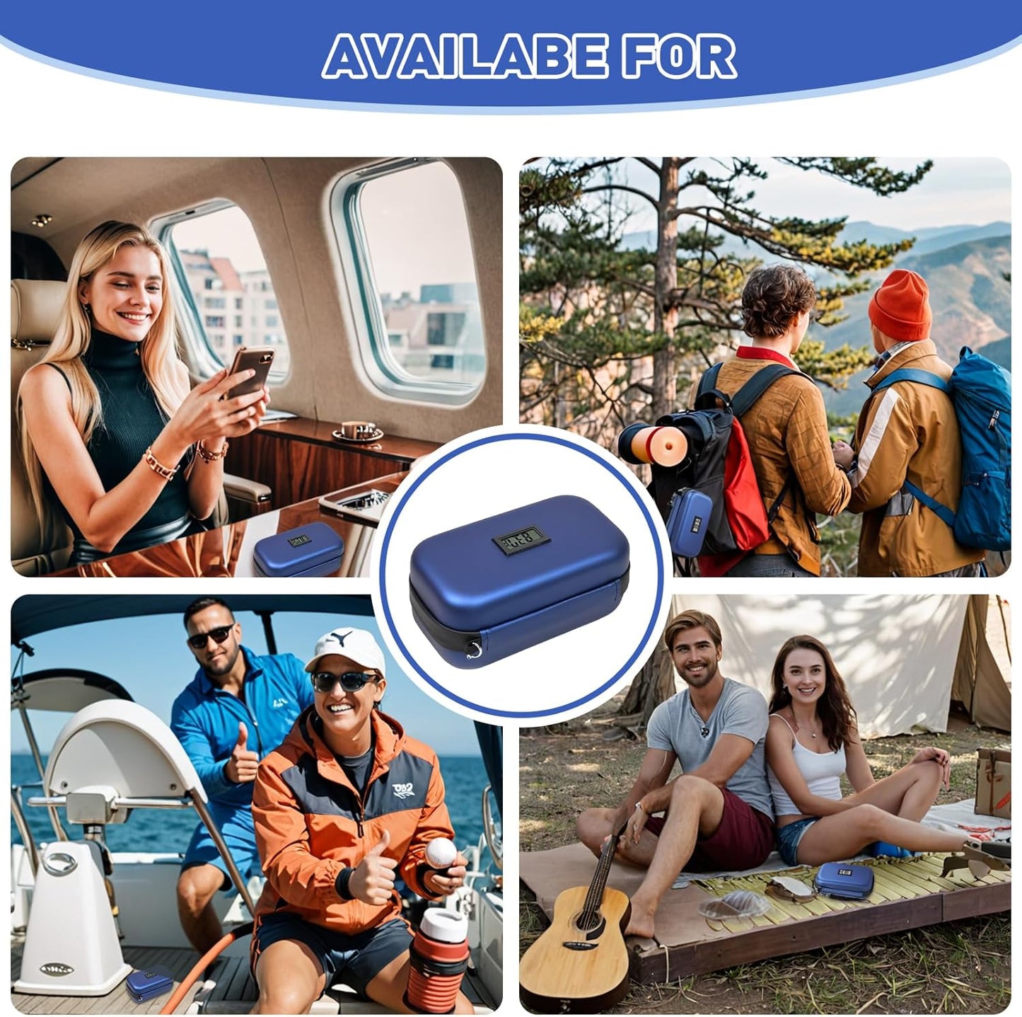 Insulin Cooler Travel Case TSA Approved | Digital ℉ Display & 24H Cooling （2 × 180g Ice Packs）