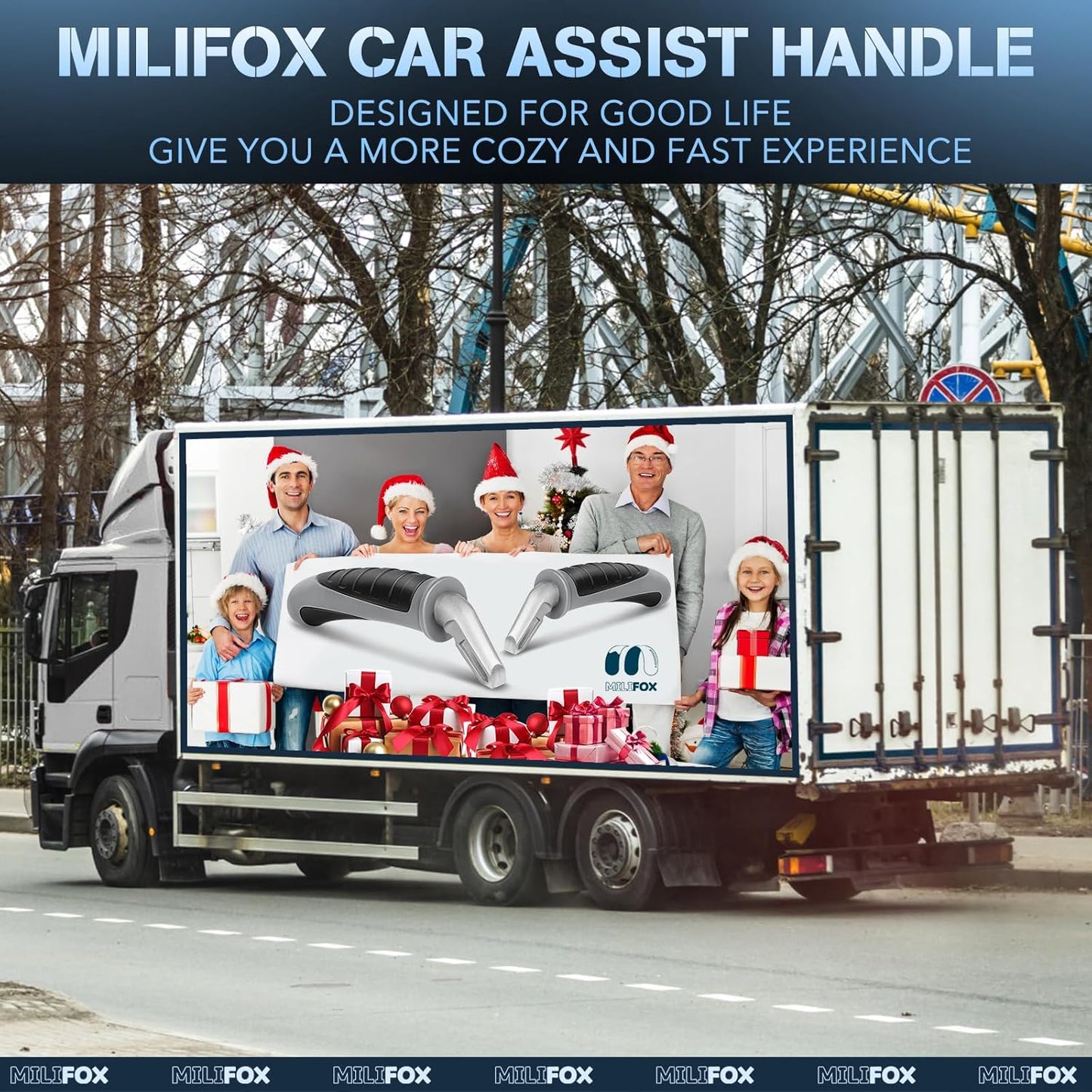 Car Door Handle for Elderly Car Handle Assist Support, Portable Auto Grab Handles for Handicap Seniors, Light Grey and Black 2 Pcs