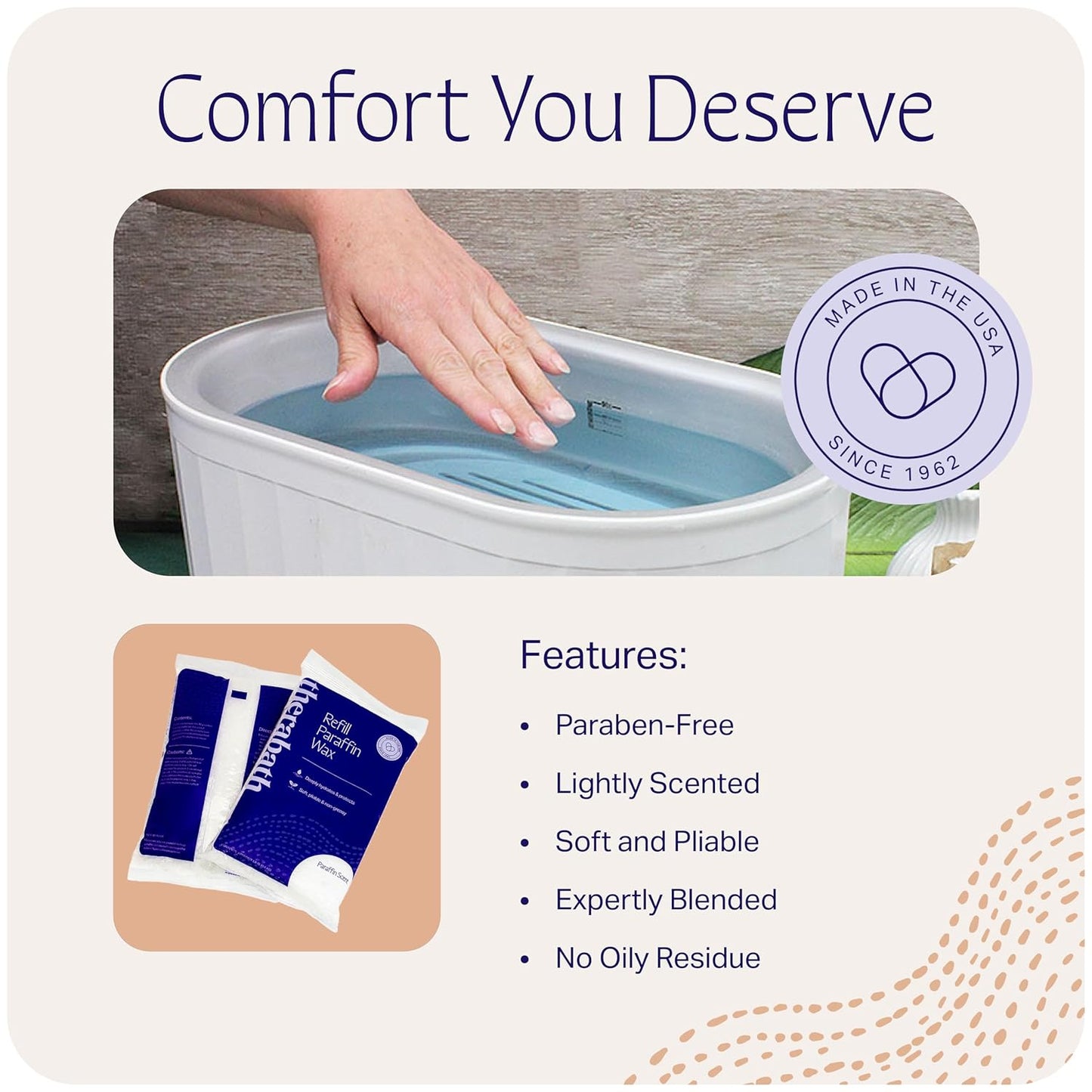 Therabath Paraffin Wax Refill - Use to Relieve Arthritis Discomfort, Stiff Muscles & Dry Skin - Hands, Feet, Body - Made in USA, 6 lb. Blooming Lilacs