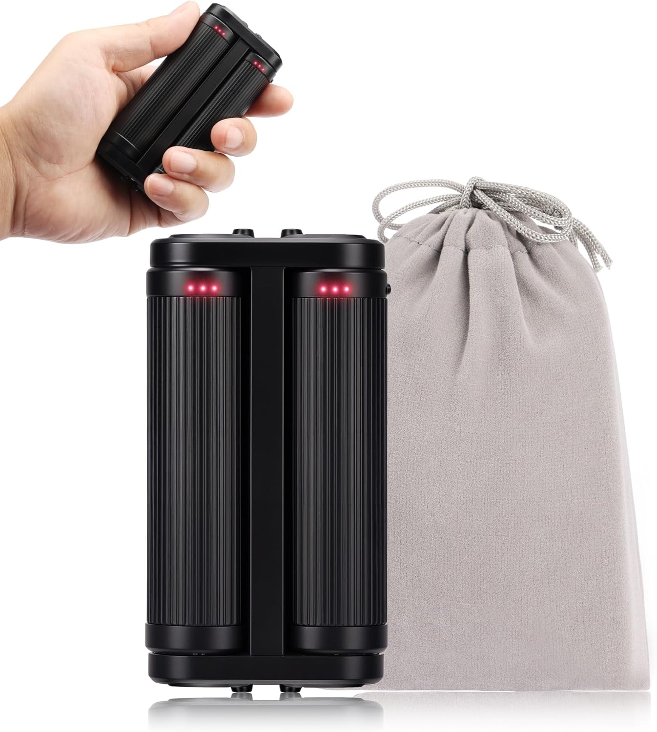 Hand Warmers Rechargeable - 3-IN-1 Electric Handwarmers, AI Smart Chips Portable Pocket Heater, Fidget Roller, All-around Heated, Stocking Stuffers Gifts for Men Women, Indoor Outdoor, Hunting Camping