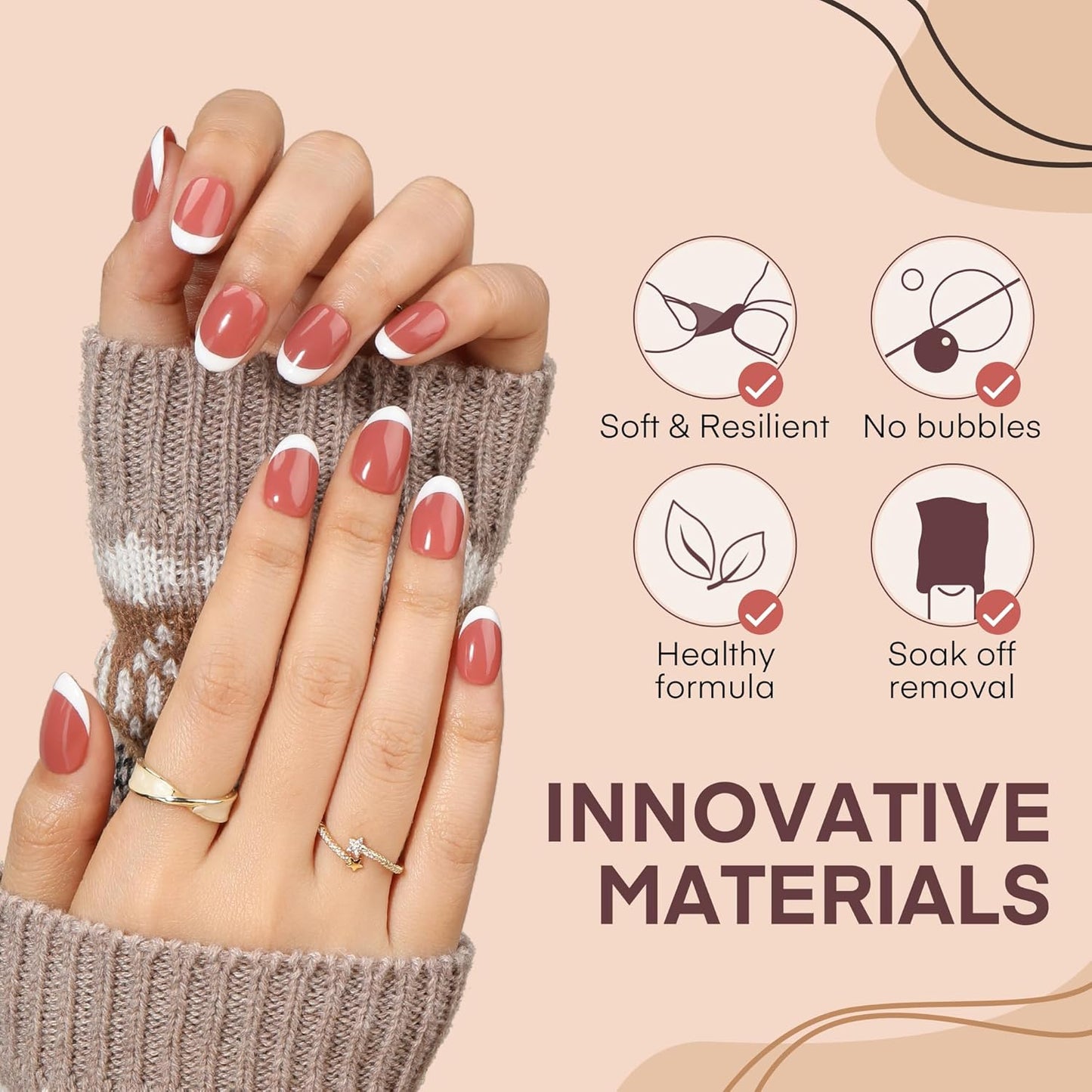 Short Oval Round Nail Tips - 240 Pcs Half Matte Clear Gel Acrylic Nail Tips Full Cover Soft Gel Short Oval Press On Nails Pre-Shaped For Nail Extension Art DIY Salon 12 Sizes