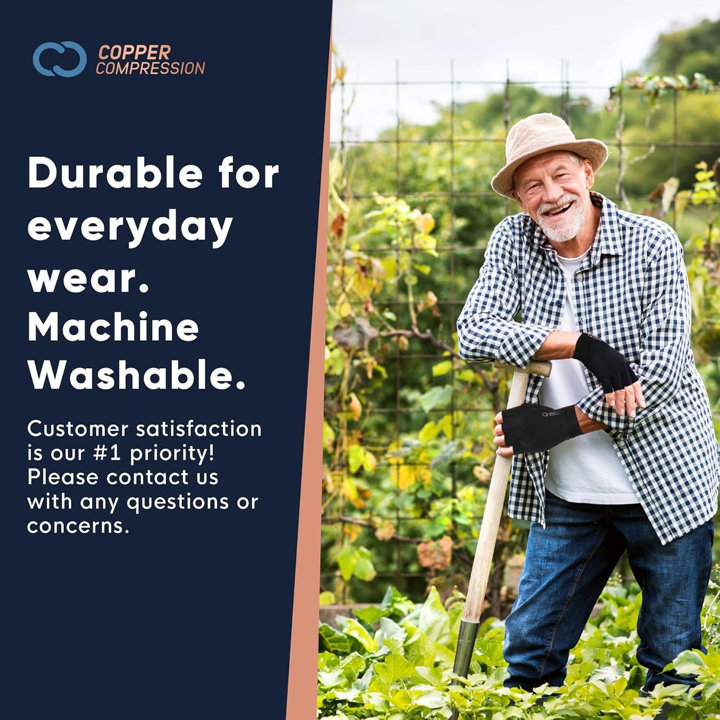 Copper Compression Arthritis Gloves | Fingerless Arthritis Carpal Tunnel Pain Relief for Men & Women | Hand Support Wrist Brace for Neuropathy, Rheumatoid, Tendonitis, Swelling, Crocheting, Typing XS