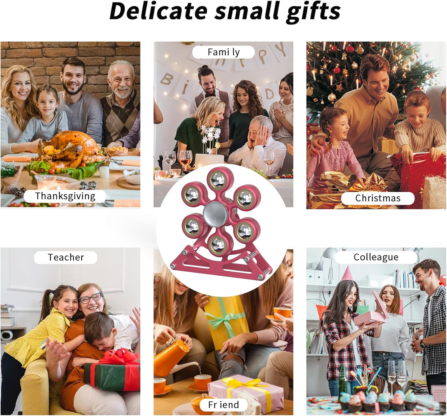 Desk-Fidget-Toys for Ferris-Wheels-Spinner: 4mins Metal Kinetic-Spinner Cool-Gadgets for Office Home School Christmas, EDC-Toy ADHD Tools Cool-Stuff Stress Relief Gift for Kid Children Teen Adult