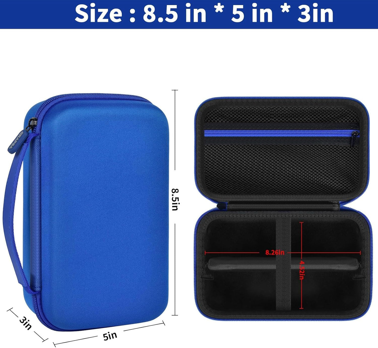 Case Compatible with Ufree/for AngFan/for Suprent/for GLAKER/for Romanda Professional Hair Clippers, Beard Trimmer Grooming Storage Holder for Cordless Barber & Trimmers Set (Box Only) -Blue