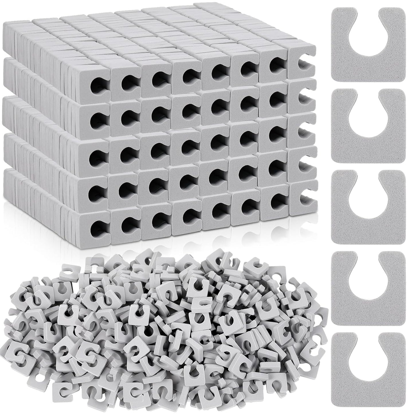 Mumufy 1000 Pcs Individual Pedicure Toe Separators Soft Foam Toe Spacers Comfortable Finger Toe Dividers Pedicure for Women Men Girls Manicure Feet Nail Polish Art Painting Spa(Gray)