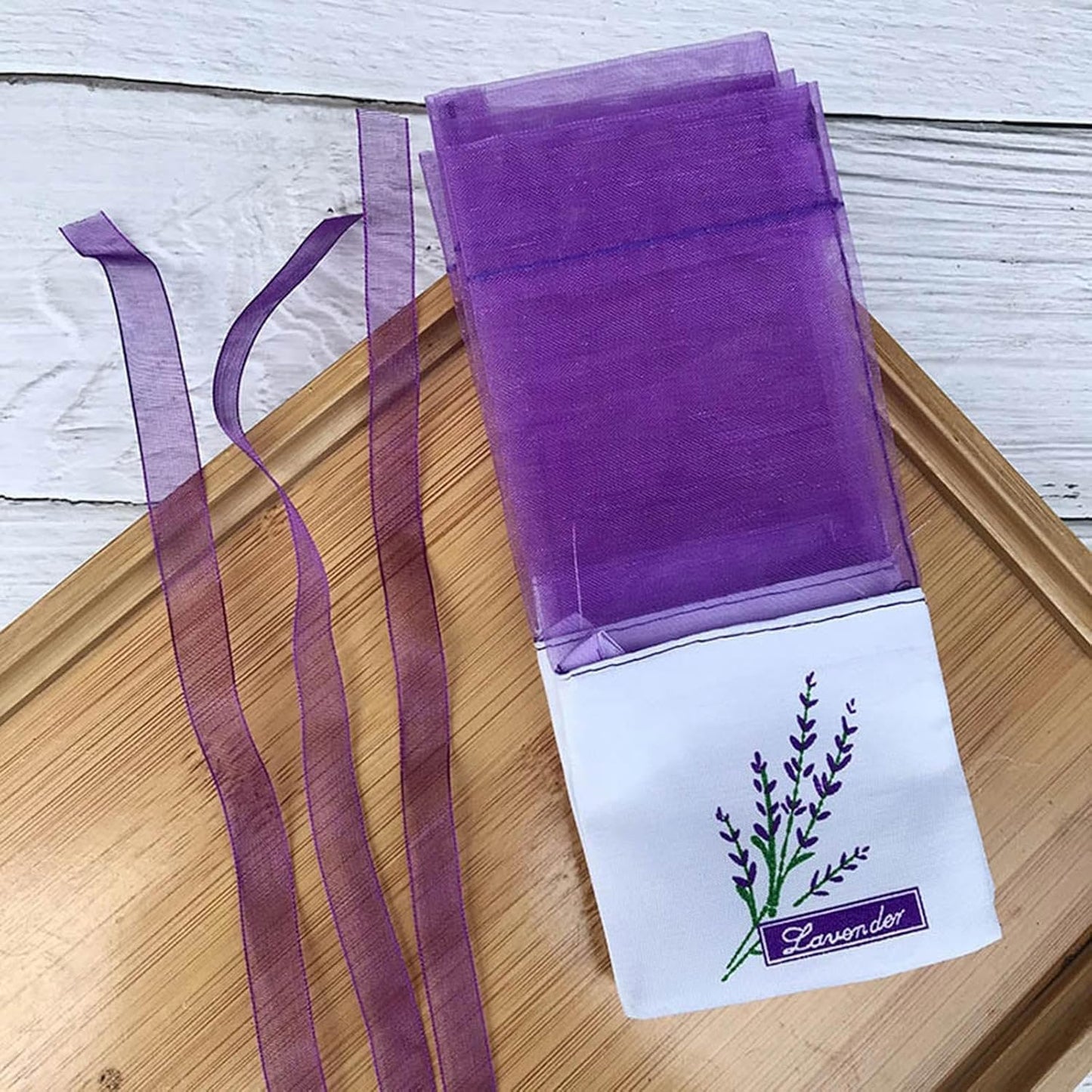 20 PCS Purple Empty Lavender Sachets Bags for Drawers and Wardrobes Closet Freshener Scents Dried Lavender Flower Sachets