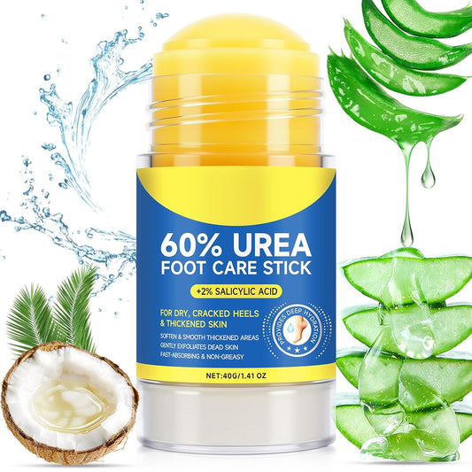 WHLH & WELL-BEING Urea Foot Care Stick & Cream - Moisturizer for Dry, Cracked Skin on Feet, Knees, Elbows & Hands - Hydrates & Repairs Rough Skin