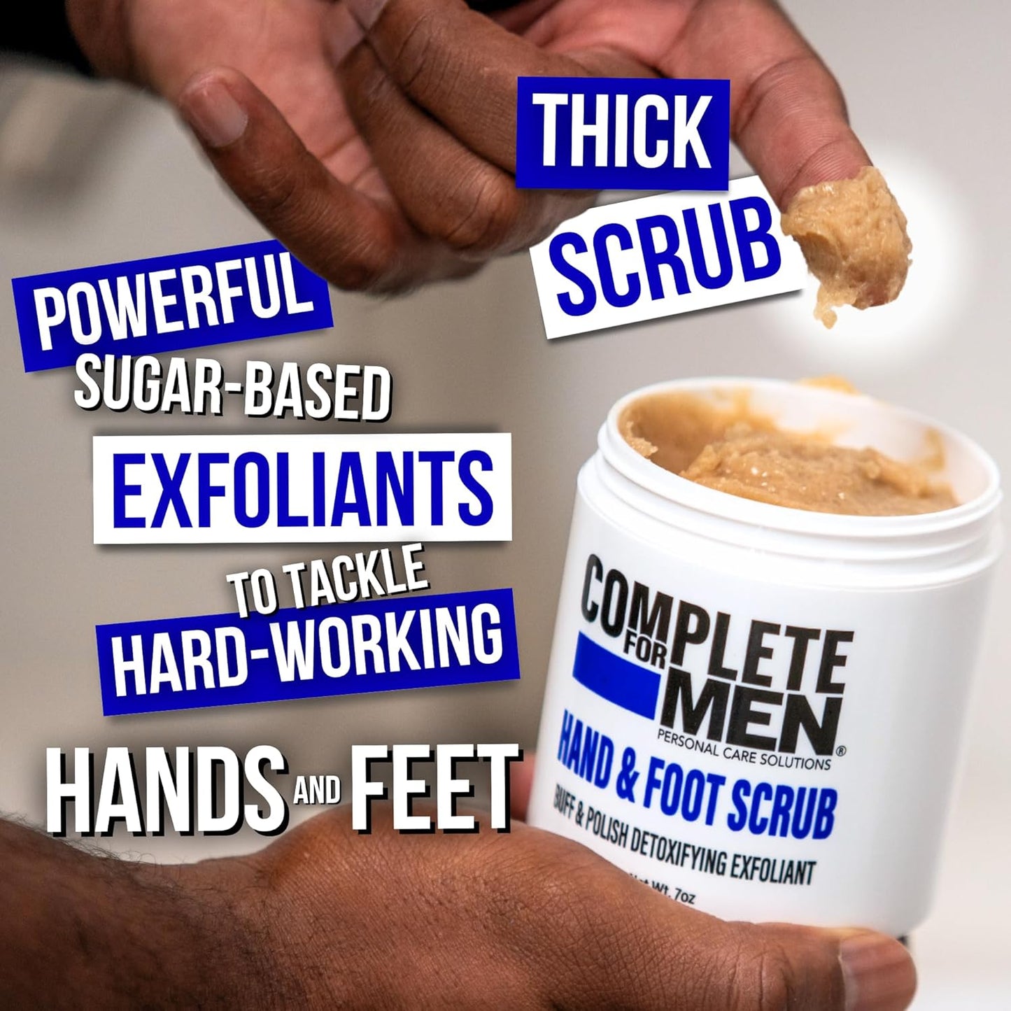 Hand and Foot Scrub: Exfoliating Feet, Hand Exfoliant, Sugar Scrub for Dry Skin, Moisturizing Rough Skin Remover, Ideal for Hands and Feet Care, Scrub for Men