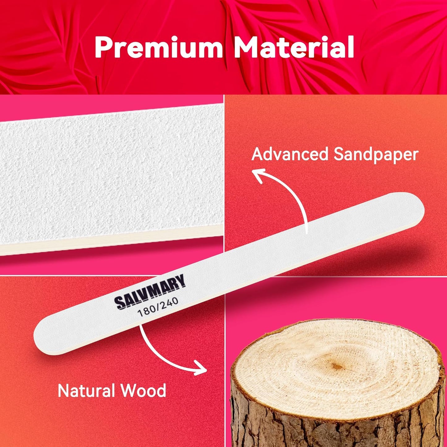 Professional Disposable Small Nail Files 180/240 Grit Double Sided White Emery Boards for Nails Manicure Pedicure Tools 50Pcs