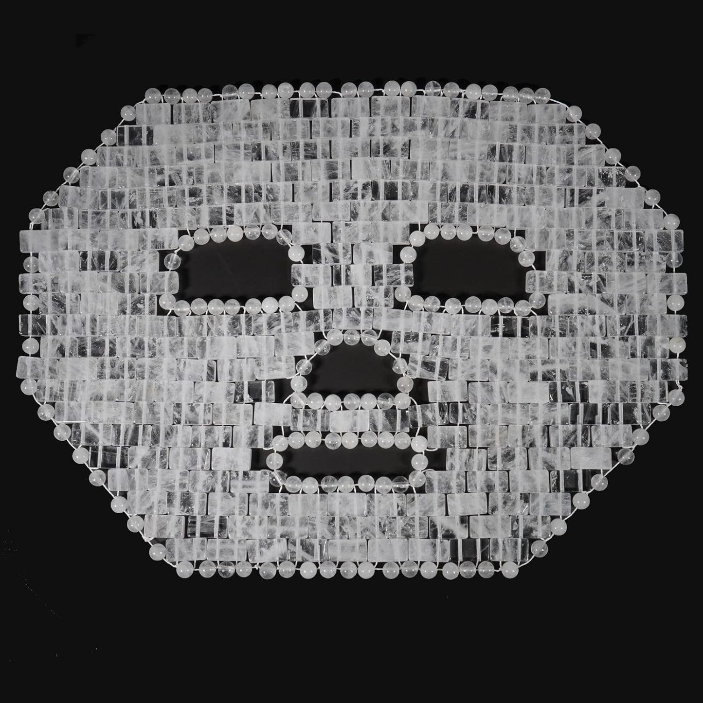 Jade Facial Mask｜100% All Natural Jade Sleep Mask｜Diminish Puffiness｜Soothe Eye Fatigue (White)