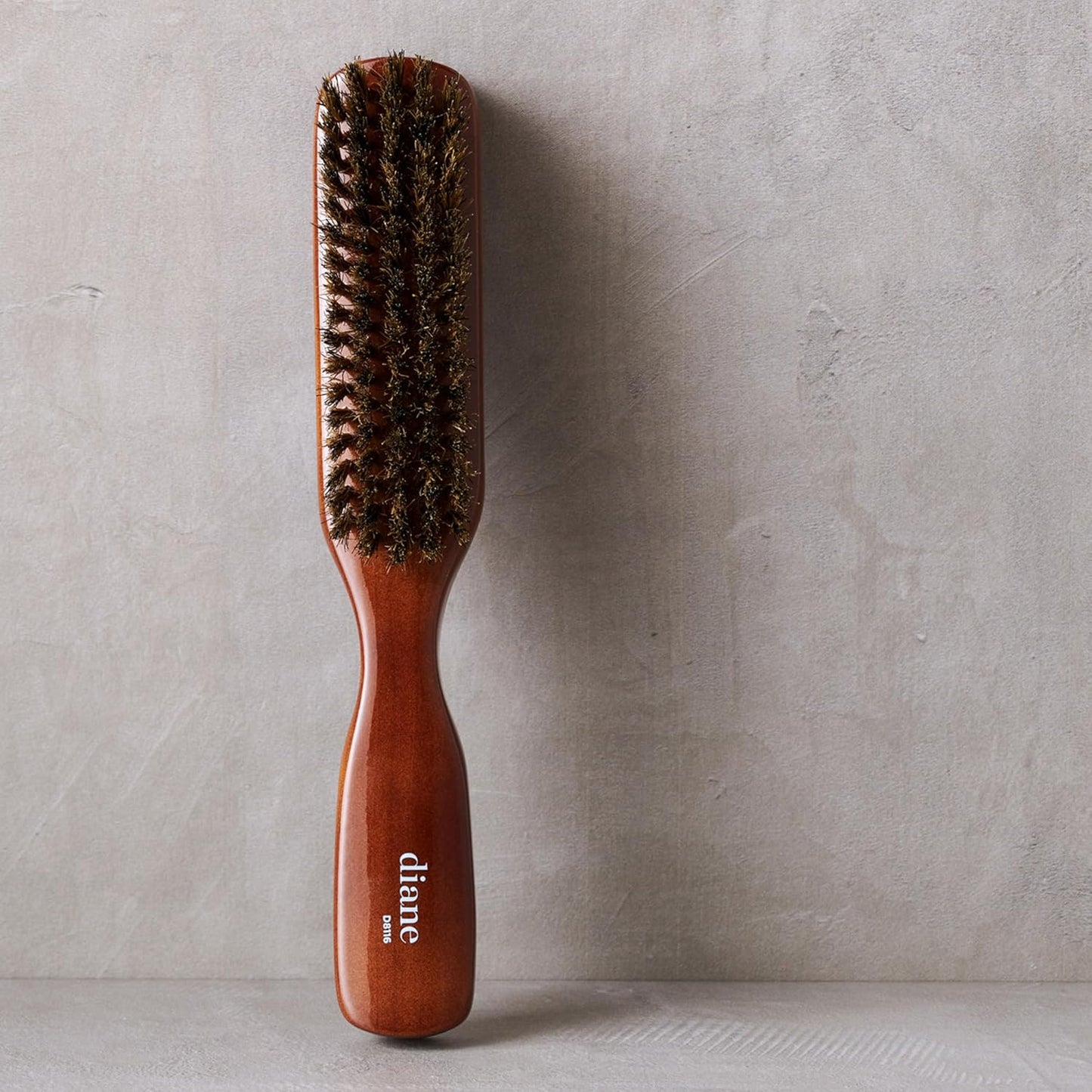 Diane Premium 100% Boar Bristle 5 Row Styling Brush for Men and Barbers, Medium-Firm Bristles for Thick Coarse Hair, Detangling, Smoothing