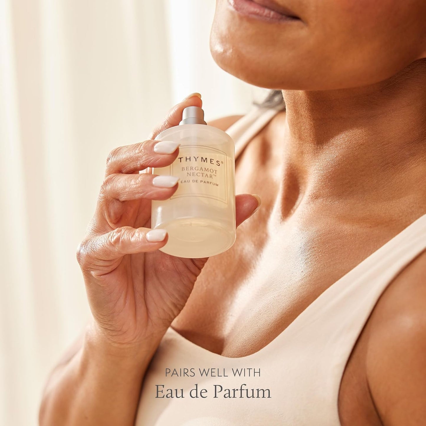 Thymes Restorative Hand Cream for Women & Men - Moisturizing Hand Cream Travel Size - Notes of Bergamot, Lemon, Orange Flower, Lotus, & Sandalwood - Skin Care (Bergamot Nectar, 1.9 fl oz)