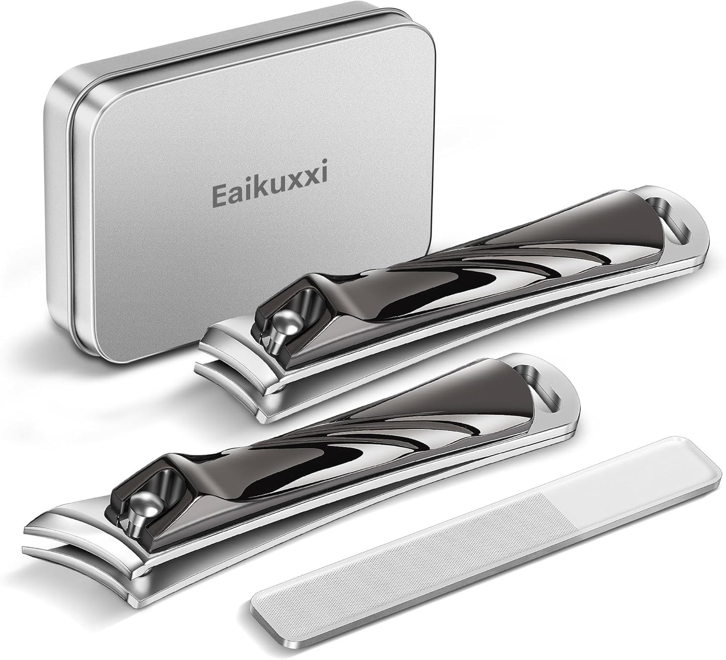 Nail Clipper Set, Premium Sharp Toenail Clippers & Fingernail Clipper, Nail Cutter, Nail Clippers for Adult Men Women Seniors, Black