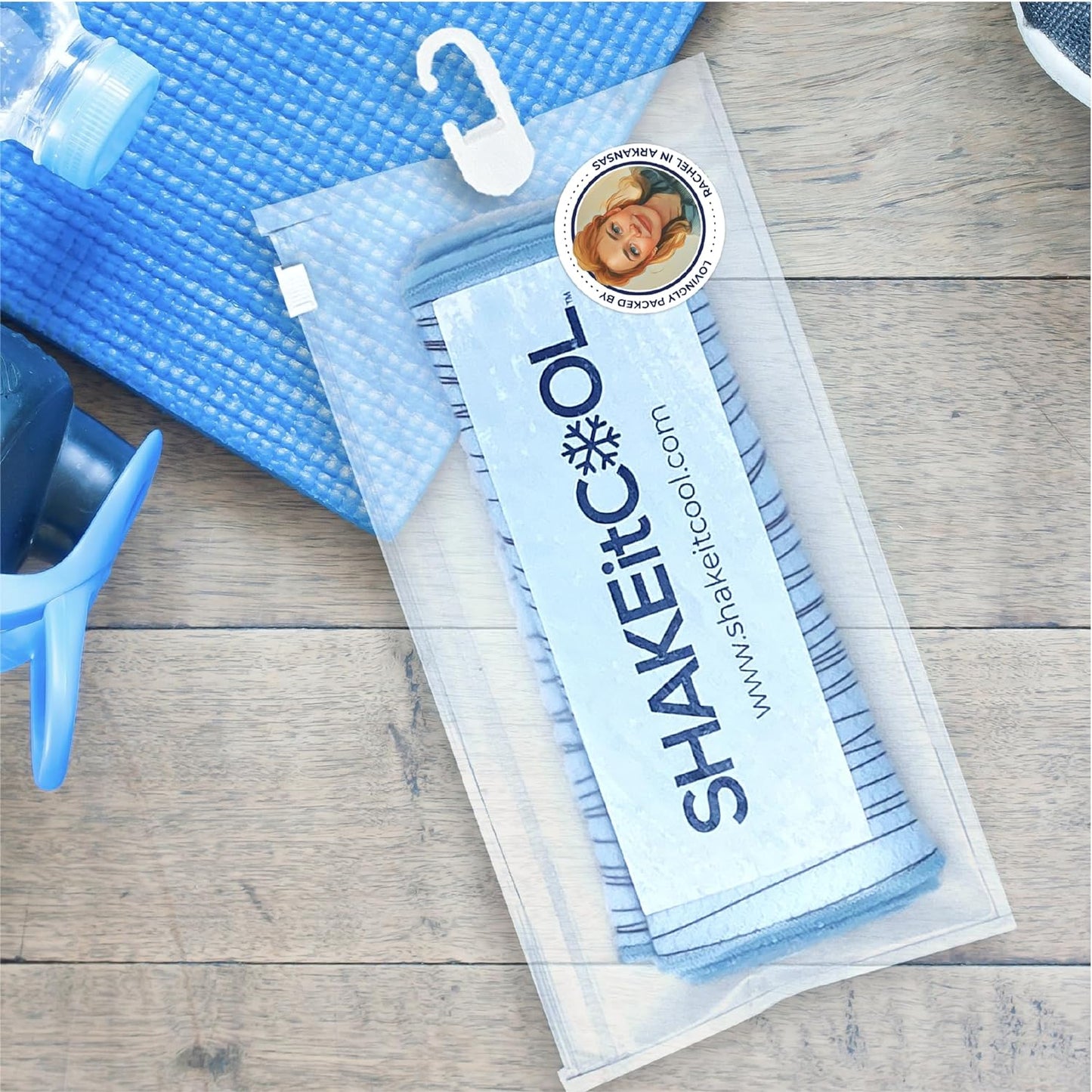 SHAKEitCOOL Original Cooling Towel – Be Cool in Style - Heat Relief, Soft, Lightweight, Sun Protection, Easy Clean - Perfect for Biking, Running, Yoga, Gym, Gardening - Donut Sprinkle