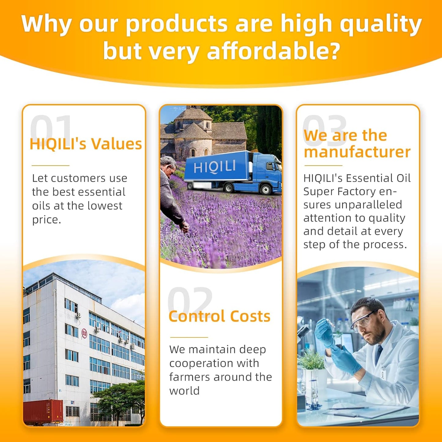 HIQILI 16 Fl Oz Orange Essential Oil, Pure and Natural for Diffuser, Skin - 500ML