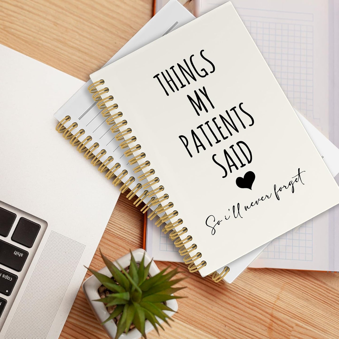 CUANFDDSF Nurse Notebook,Nursing Gifts for Women, Nurse Appreciation Gifts Journal Notebooks for Note Taking, Paper，Things My Patients Said So I'll Never Forget Hardcover Spiral Notebook 5.5x8.3 Inch