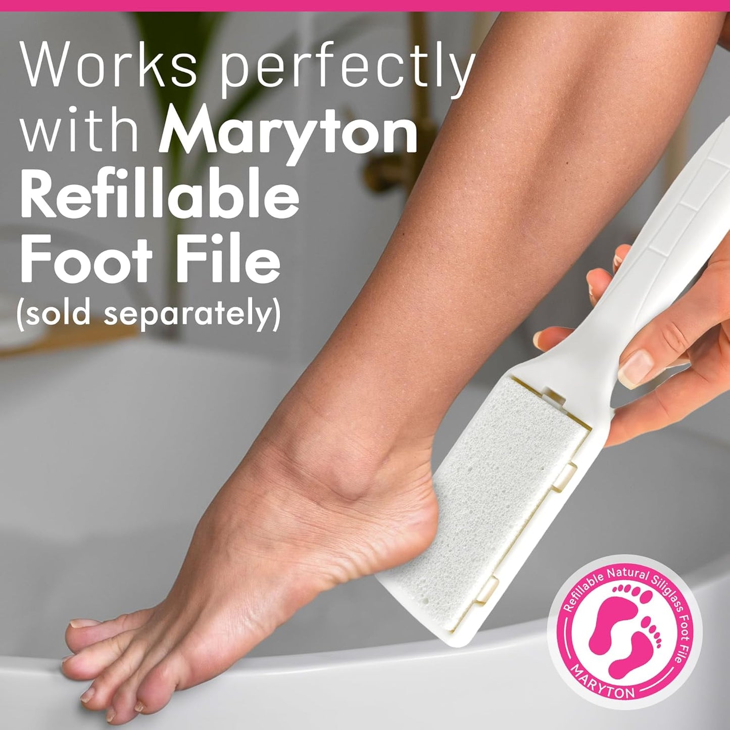 Maryton Professional Foot Scrubber Pumice Pads, Pedicure Tools for Feet, Foot Filer Refill Pads 6-Count, White