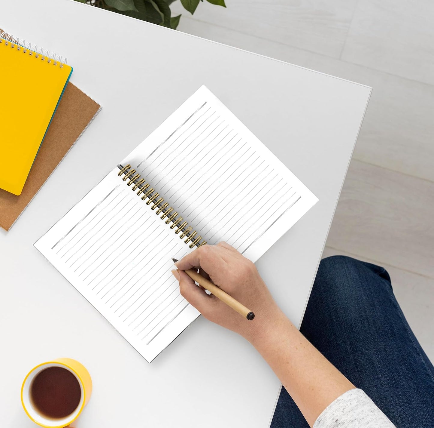 Cute Boho Moon Stars Cloud Notebook Journal, Cute Notebooks for Office, Boho Office Supplies, Notebooks for Work Note Taking, Spiral Notebook 5.5x8.3 with 164 Pages