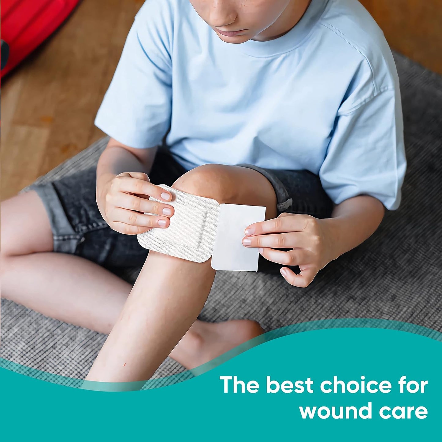 General Medi Sterile Island Dressing Bordered Gauze – 50 Count, 4" x 4" Gauze Pads, Wound Care Pad with Adhesive Border - Sterile, Soft & Highly Absorbent Medical Grade Dressing Pad