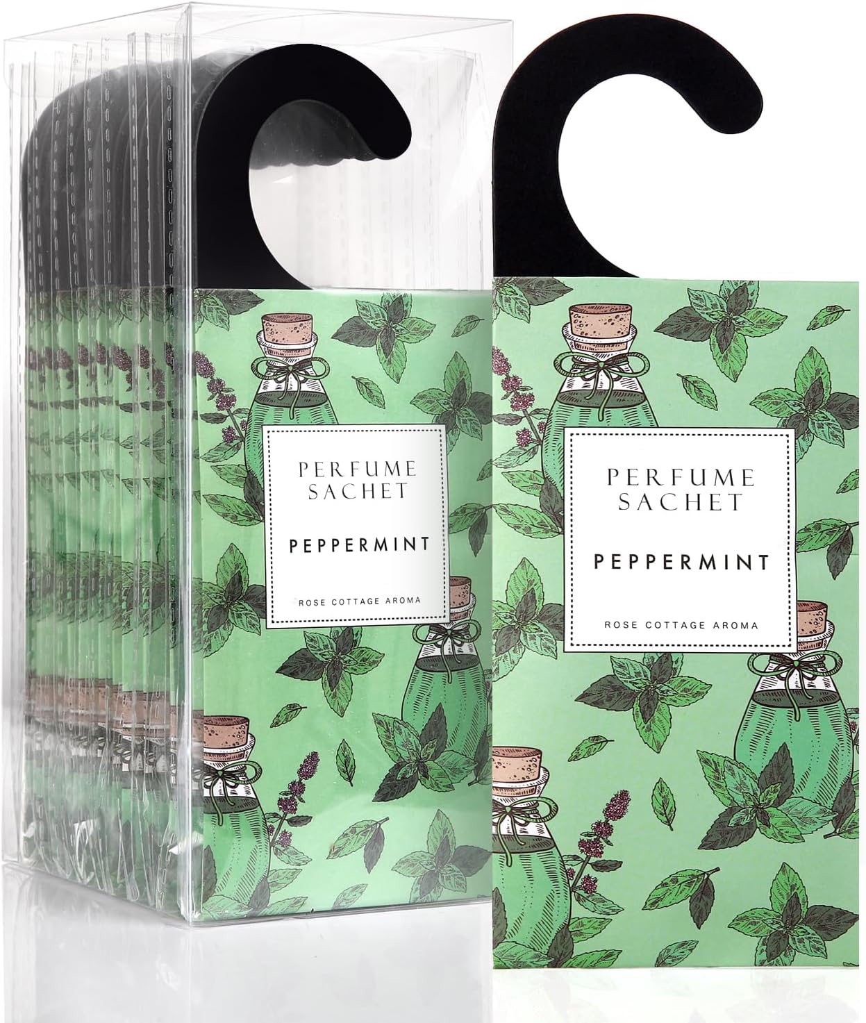 Large 12 Packs Peppermint Hanging Closet Deodorizer Air Freshener Long Lasting Scented Sachets Smell Goods for House