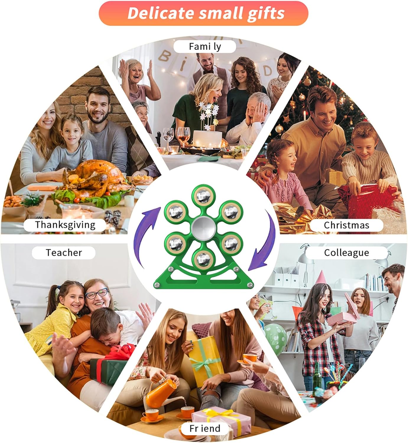 Desk-Fidget-Toys for Ferris-Wheels-Spinner: 4mins Metal Kinetic-Spinner Cool-Gadgets for Office Home School Christmas, EDC-Toy ADHD Tools Cool-Stuff Stress Relief Gift for Kid Children Teen Adult