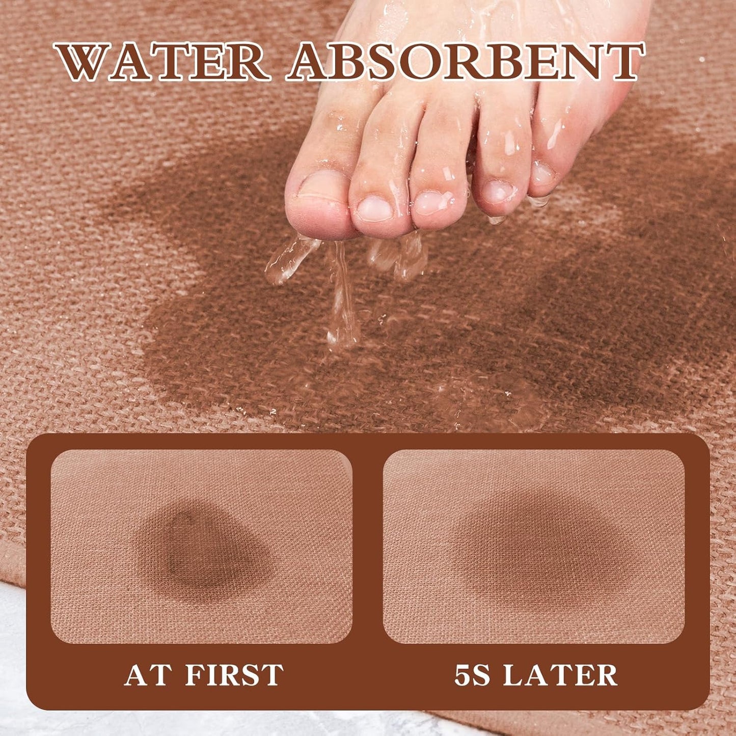 chakme Bathroom Rugs Mat 47x24, Ultra Thin Non Slip Bath Mat Large Quick Dry Absorbent Bath Mat for Bathroom Floor, (Dark Pink, 47"x24")