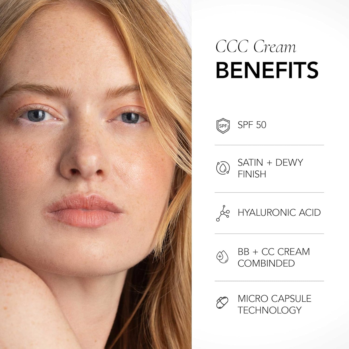 CLE Cosmetics CCC Cream (Neutral Medium 206 / SPF 50) - Color Correcting CC Cream with Sunscreen - Lightweight, Hydrating, Light to Medium Coverage Foundation - BB & CC Cream Hybrid - 1 fl oz