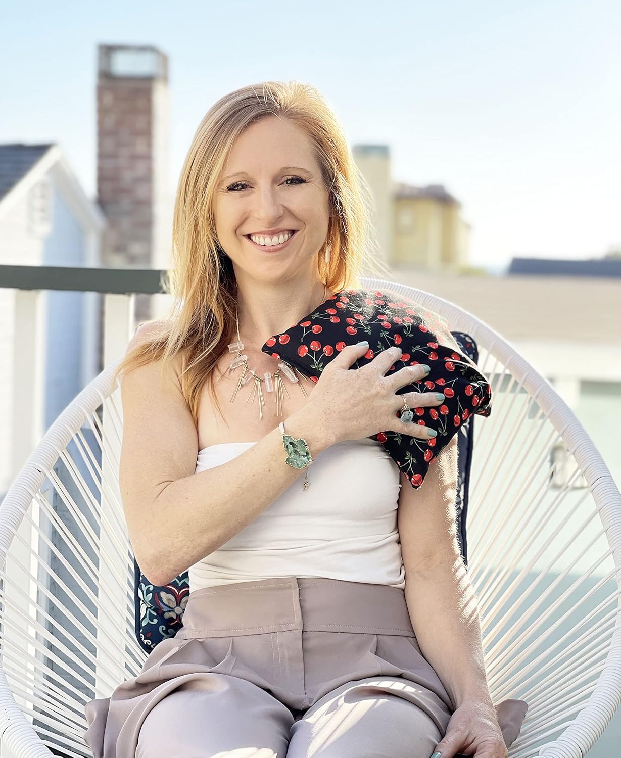 Heating Pad Corn Filled. Natural Heat Therapy for Lower Back, Neck, Shoulders, Cramps. Pain and Stress Relief Heated Wrap.