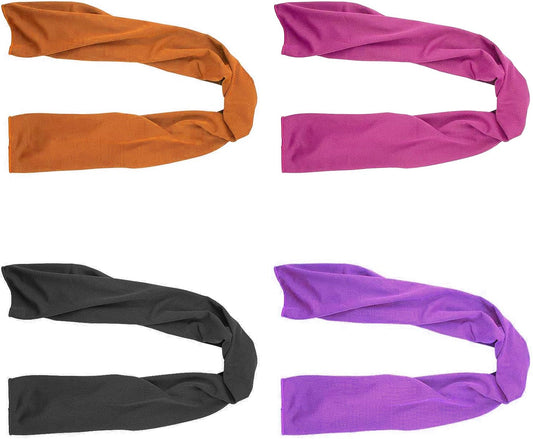 SMALLElectric 4 Packs Microfiber Cooling Towel (40"x 12"), Ice & Chilly Stay Cool for Yoga, Sport, Gym & More Activities (Multicolor)