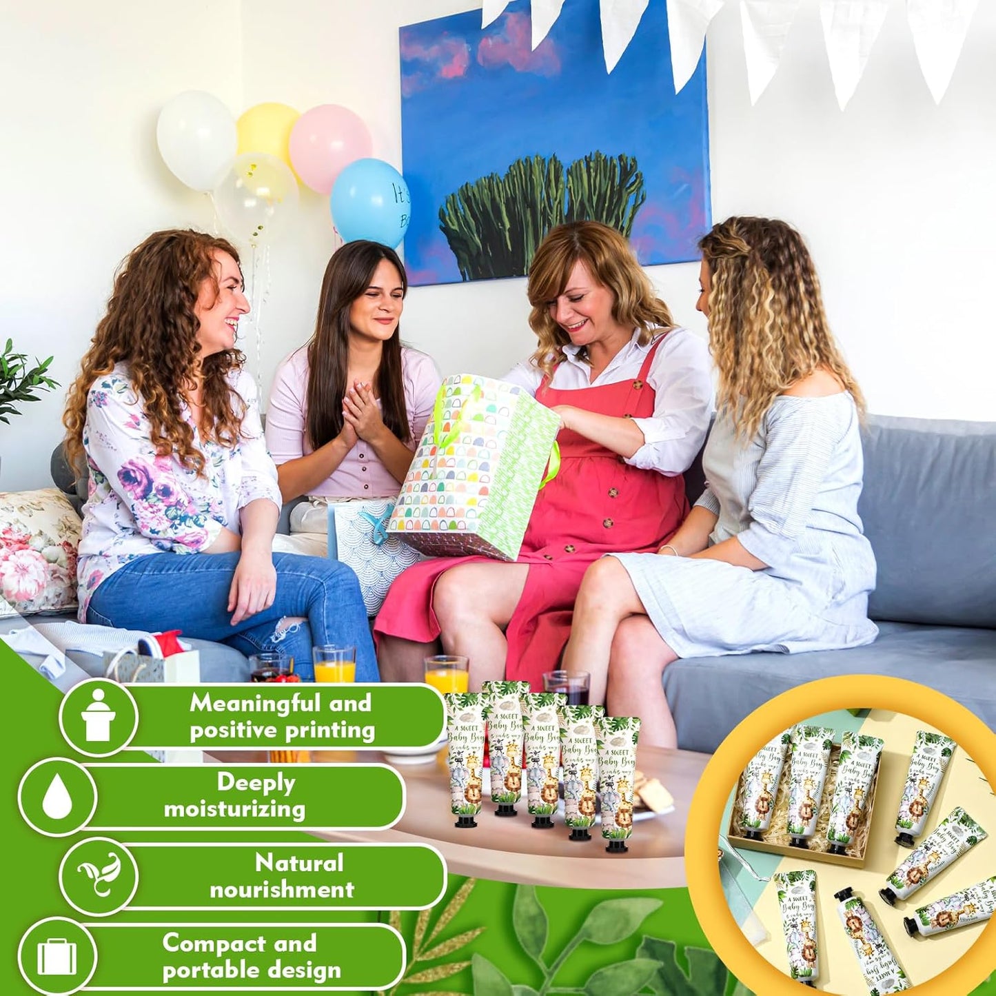 48 Sets Baby Shower Hand Cream Party Favors for Guests Gift Bulk Travel Size Hand Lotion Set for Baby Shower Wedding Christmas(Animals)