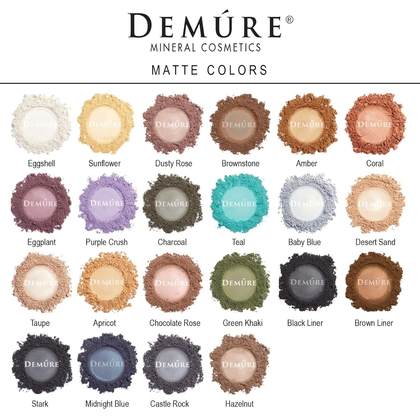 Demure Mineral Make Up Eye Shadow (Green Khaki), Matte Eyeshadow, Loose Powder, Eye Makeup, Professional Makeup By Demure