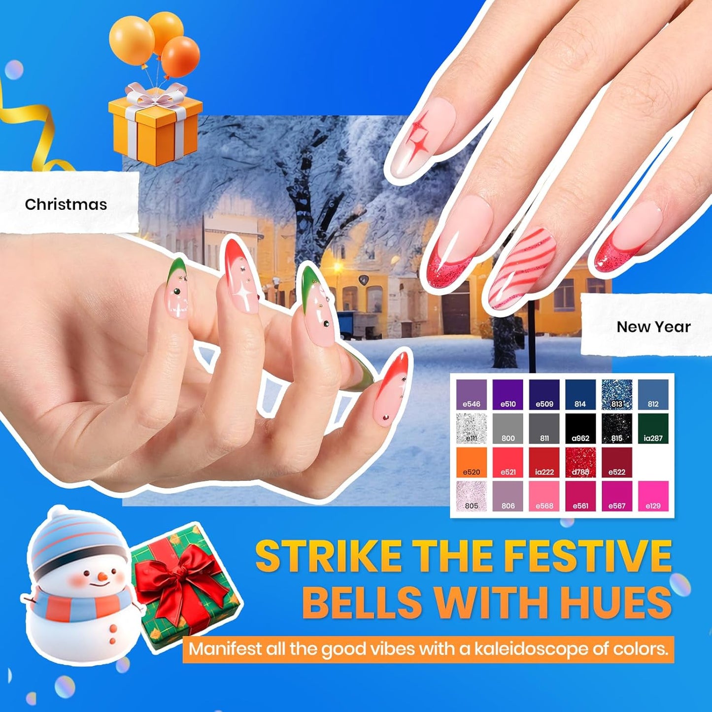 Beetles Gel Nail Polish Set, 70 PCS 60 Colors Red Green Pink Brown Blue Nude Glitter Gel Nail Polish Kit with Base Glossy & Matte Top Coat Gel Polish for Beginners DIY Salon Christmas Gifts for Women