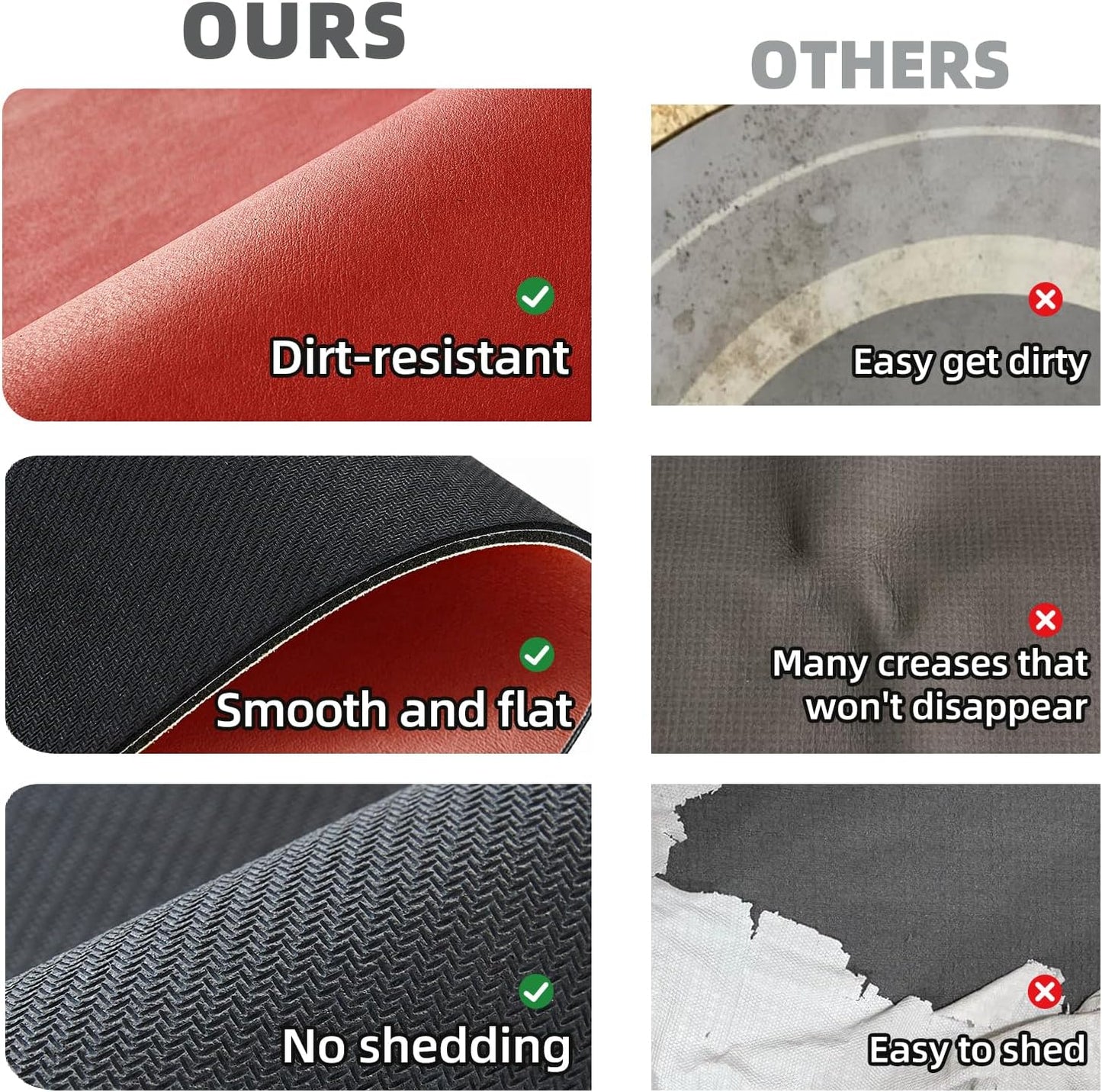 Christmas Bath Mat, Red Bathroom Rugs Non Slip Washable Thin Absorbent Bath Mat Fits Under Door Bathroom Floor Mat Perfect for Bath, Shower, or Sink 20"x30" Red